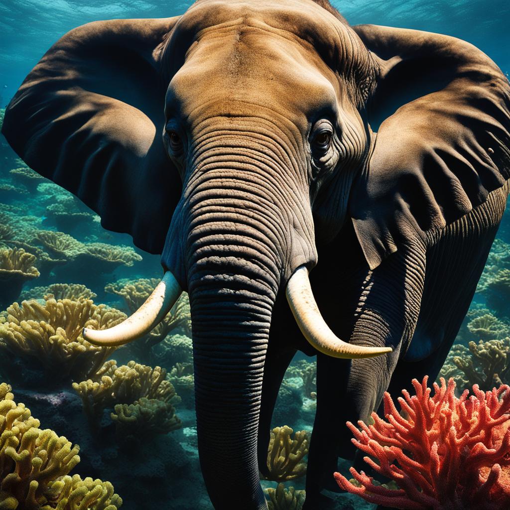 Gajah Laut di habitat laut dangkal